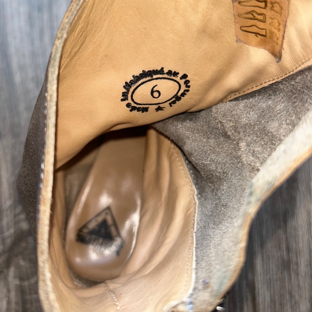 John Fluevog Tan Ruth Skin Spiral Zip Ankle Boots | 6 - Picture 9 of 13